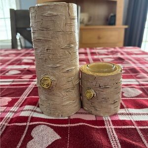 Yankee Candle Birch Wood Tea Lite Candle Holders